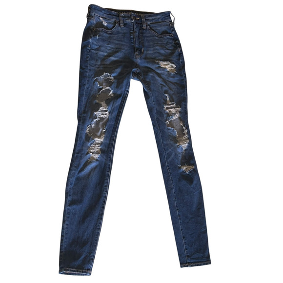 American Eagle Ripped 'The Dream Jeans' (Women's Size 2) Chic Fashion Jean Pants - Picture 4 of 15